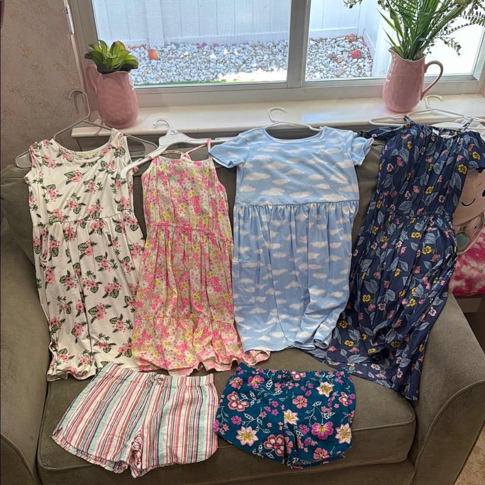 ☀️💖Ultimate summer bundle fun, bright 4x dresses + 2x linen/cotton shorts🌴☀️💖